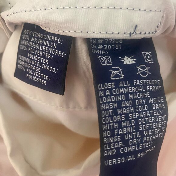 Vtg Tommy Hilfiger Reversible Puffer Jacket Mens XL Beige & Orange Outdoor Utili - Picture 4 of 16